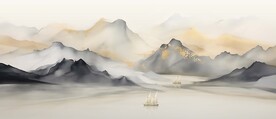 新中式国画山水装饰画
