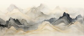 新中式水墨意境山水装饰画