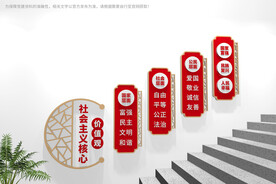 楼梯社会主义核心价值观文化墙