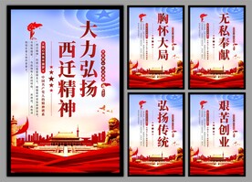 弘扬西迁精神党建海报