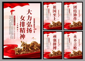 女排精神海报