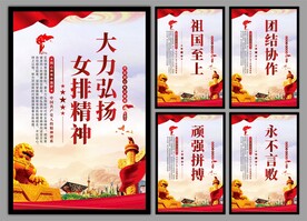 女排精神海报