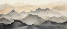 新中式山水画意境装饰画