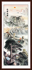 迎客松国画