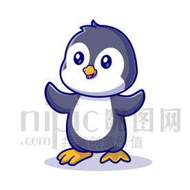 可爱卡通企鹅