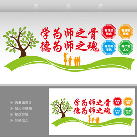 学校教师办公室文化墙