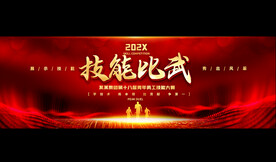 技能比武宽屏展板