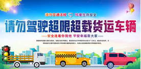 严禁超载展板