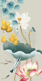 五福莲花图