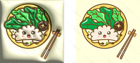 3D立体膨胀风美食头像