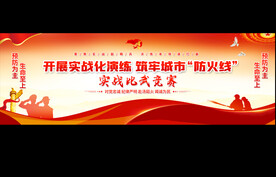 消防技能比武宽屏展板