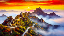 高山山峰