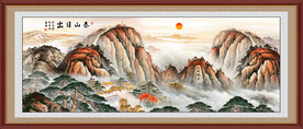 五岳独尊泰山山水画