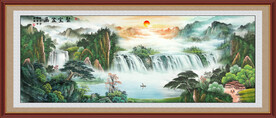 旭日东升国画