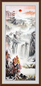 竖幅山水画