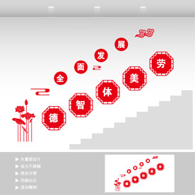 学校楼梯文化墙