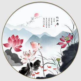 水墨荷花图