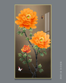 牡丹油画