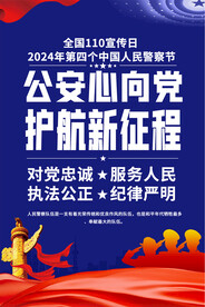 中国人民警察节海报