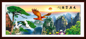 迎客松山水装饰画