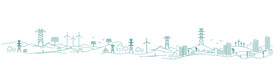 国家电网电力插画线描图
