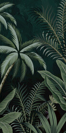 北欧热带叶子玄关背景墙