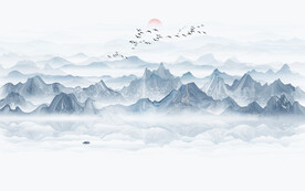 水墨山水画