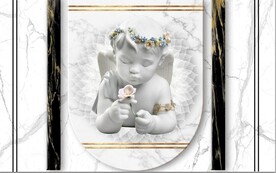 大理石小天使装饰壁画