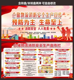 仓库物流消防安全生产宣传栏