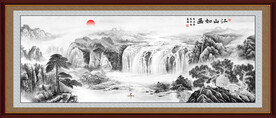 水墨黄山迎客松