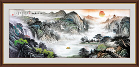 聚宝盆风水画
