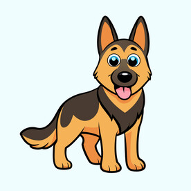 矢量动物宠物可爱的小狗