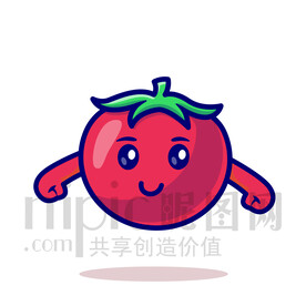 可爱卡通西红柿番茄