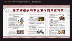 春季肿瘤疾病中医治疗健康宣传栏