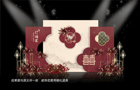 红色婚礼背景
