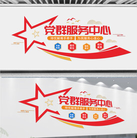 党群服务中心党建文化墙