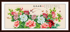 工笔锦上添花牡丹图