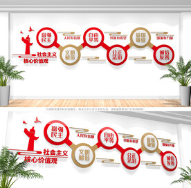 社会主义核心价值观文化墙
