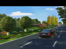 道路景观设计效果图