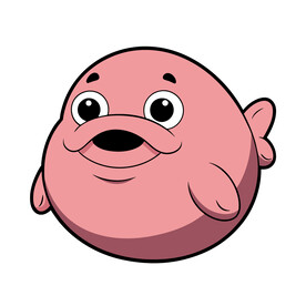 矢量动物卡通角色设计胖胖鱼