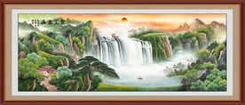 聚宝盆风水画