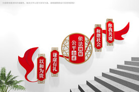 人民调解楼梯文化墙