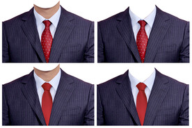 男西装红领带证件照衣服素材