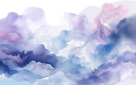 蓝紫色水彩水墨画背景