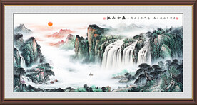 聚宝盆风水画