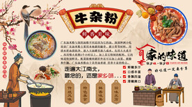 牛杂粉背景墙