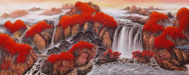 山水画风景背景