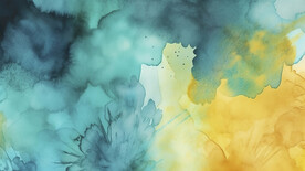 黄绿渐变水彩水墨背景