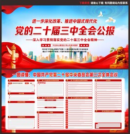 二十届三中全会公报 