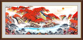 聚宝盆山水画